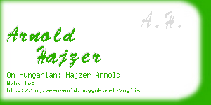 arnold hajzer business card